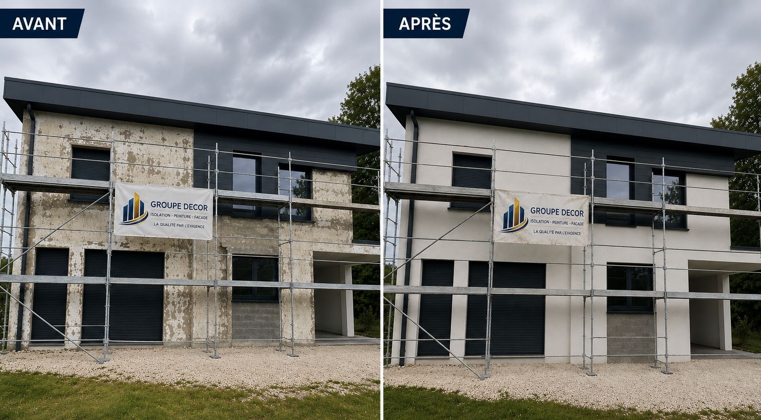 Avant / Après — Ravalement de façade, Groupe Decor