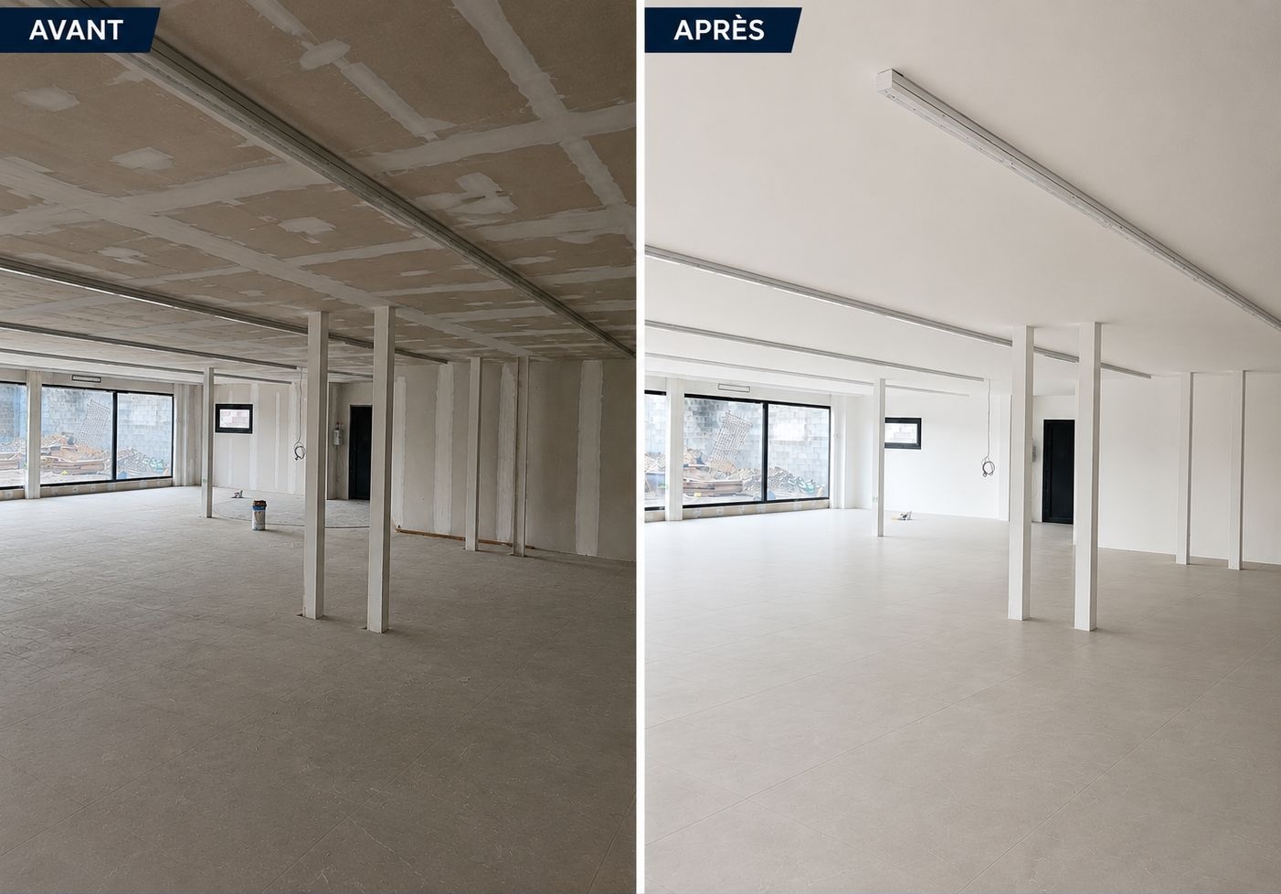 Rénovation intérieure complète — grand espace